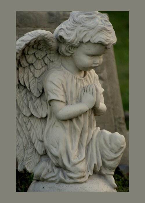 Angel Greeting Card featuring the photograph Praying Angel by Valerie Collins