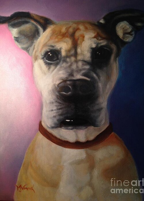 Dog Greeting Card featuring the painting Precious by M J Venrick