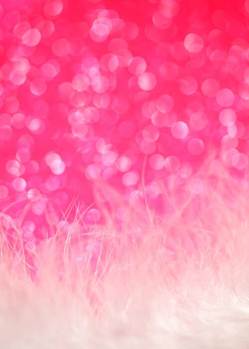 Abstract Greeting Card featuring the photograph Pretty In Pink by Dazzle Zazz
