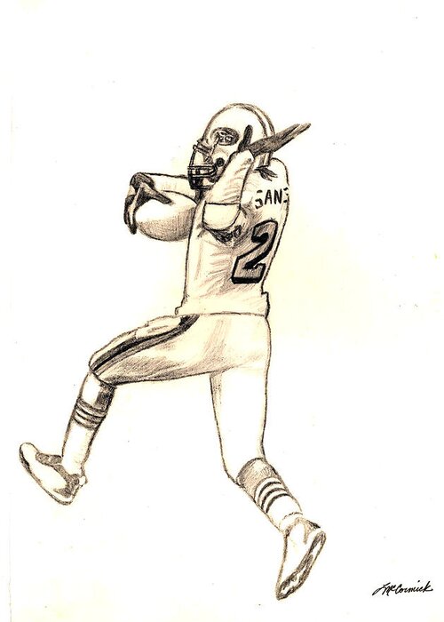 Deion Sanders Greeting Card featuring the drawing Prime Time by Lee McCormick