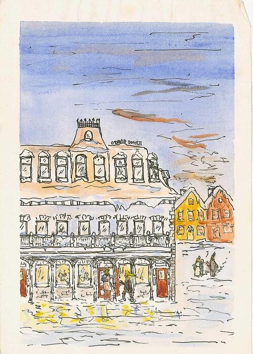 Prince Greeting Card featuring the painting Prince George Hotel by David Dossett