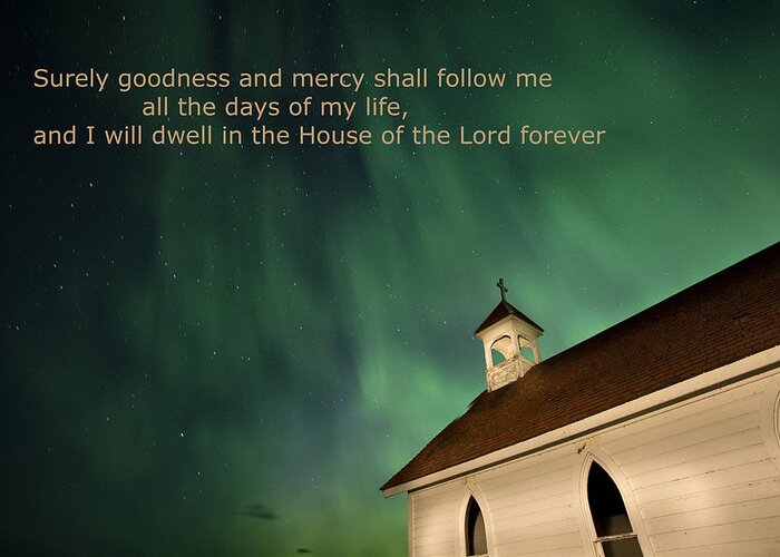 Church Greeting Card featuring the digital art Psalm 23 by Mark Duffy