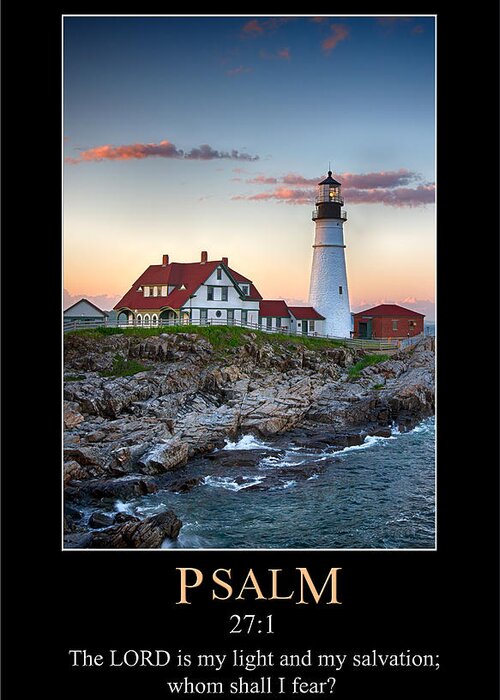 Bible Greeting Card featuring the digital art Psalm 27 by John Haldane