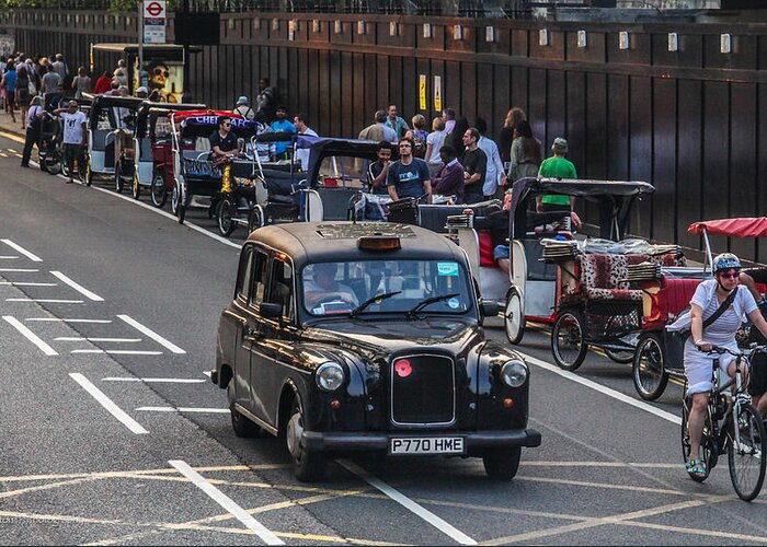 Taxi Greeting Card featuring the photograph Public Transport by Ross Henton