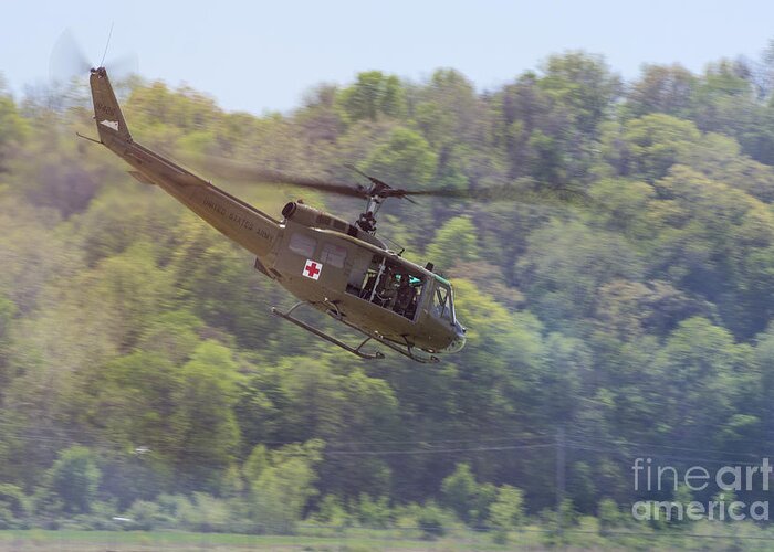 Uh-1 Greeting Card featuring the photograph Pull Pitch by Tim Mulina