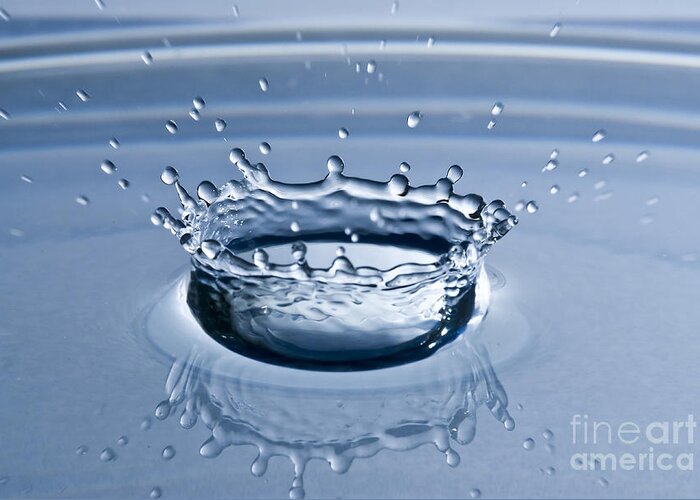 Water Splash Greeting Card featuring the photograph Pure Water Splash by Anthony Sacco