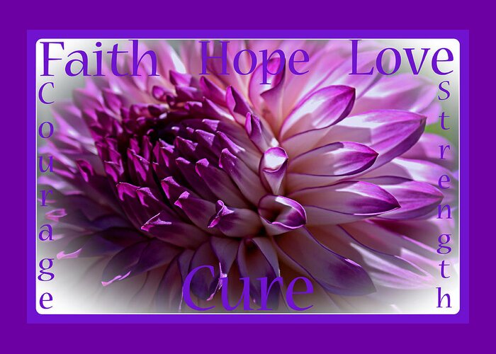 Alzheimer's Disease Greeting Card featuring the photograph Purple Awareness Support by Tikvah's Hope