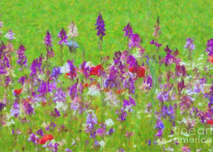 Wildflowers Greeting Card featuring the photograph Purple Days by Tim Gainey