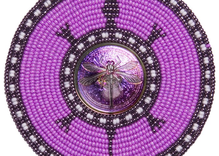 Dragonfly Greeting Card featuring the digital art Purple Dragonfly by Douglas Limon