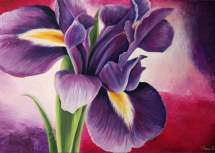 Purple Iris in Bloom Greeting Card for Sale by Tiffany Budd
