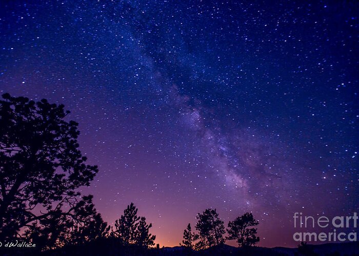 Mountain Greeting Card featuring the photograph Colorado Purple Milky Way by D Wallace