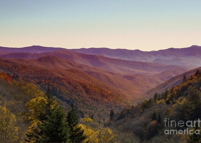 Nature Greeting Card featuring the photograph Purple Mountains Majesty by Dawn Gari