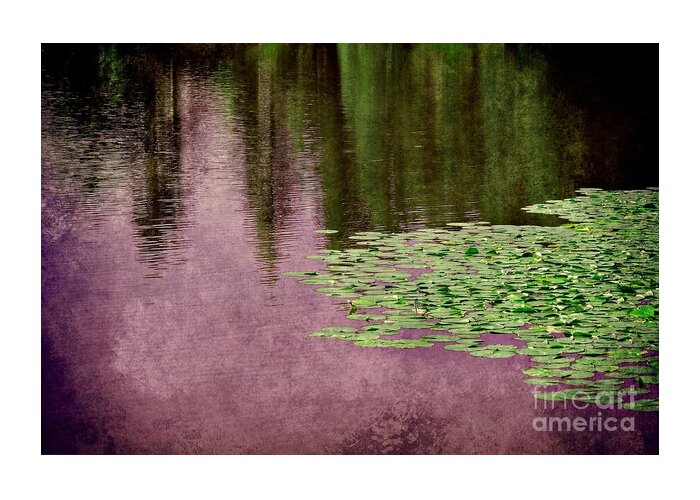 Pond Greeting Card featuring the photograph Purple Pond Reflections by Patricia Strand