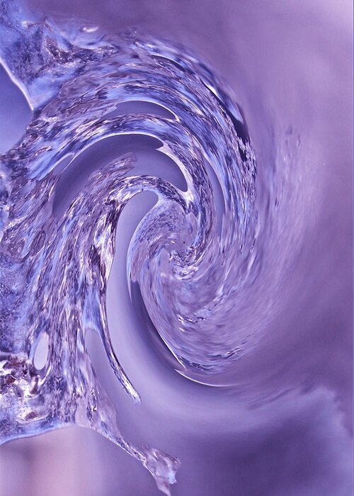 Water Greeting Card featuring the photograph Purple Swirl by Kathleen Scanlan