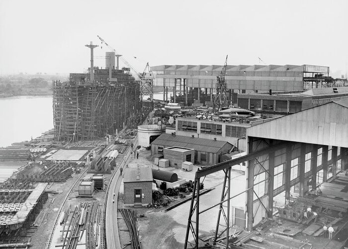 Pusey And Jones Greeting Card featuring the photograph Pusey And Jones Shipyard by Hagley Museum And Archive