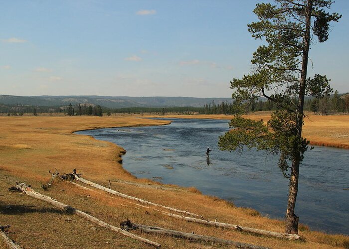 Yellowstone River Greeting Card featuring the photograph Quiet Fishing Hole by Marv Russell