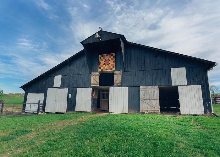 2014 Greeting Card featuring the photograph Quilted Barn by Amber Flowers