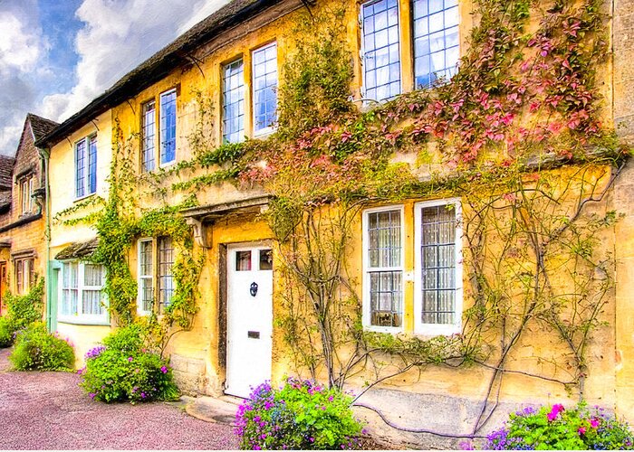 English Village Greeting Card featuring the photograph Quintessential English Village Cottage - Lacock by Mark Tisdale