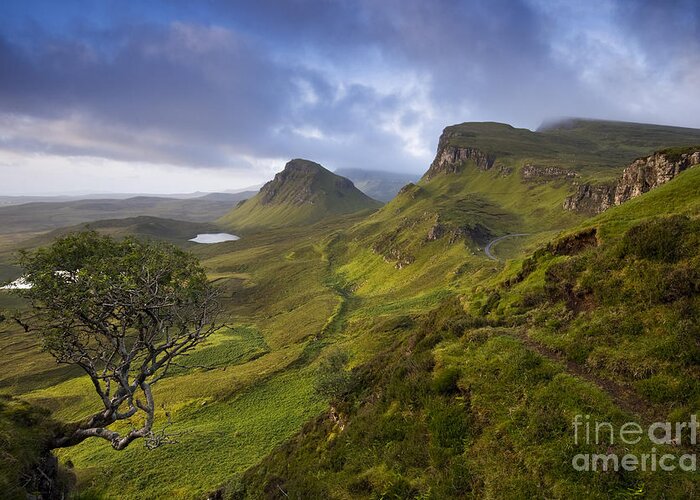 Landscape Greeting Card featuring the photograph Quiraing View by David Lichtneker
