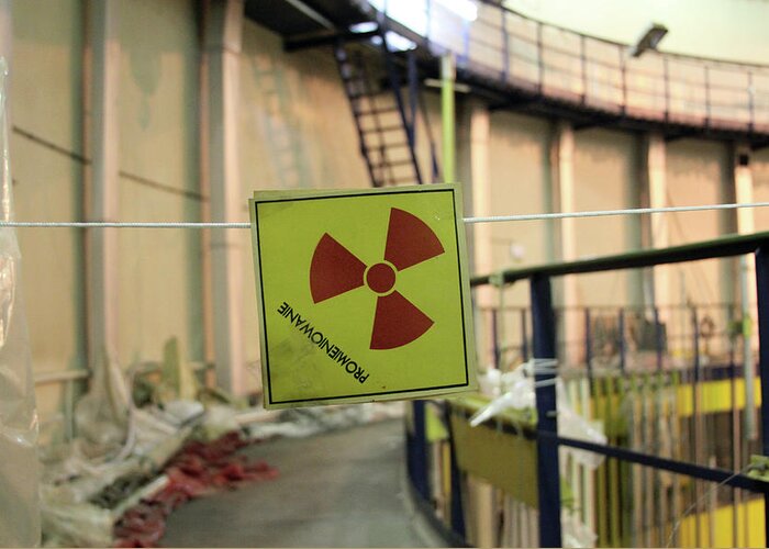 Sign Greeting Card featuring the photograph Radiation Hazard Symbol by National Nuclear Security Administration