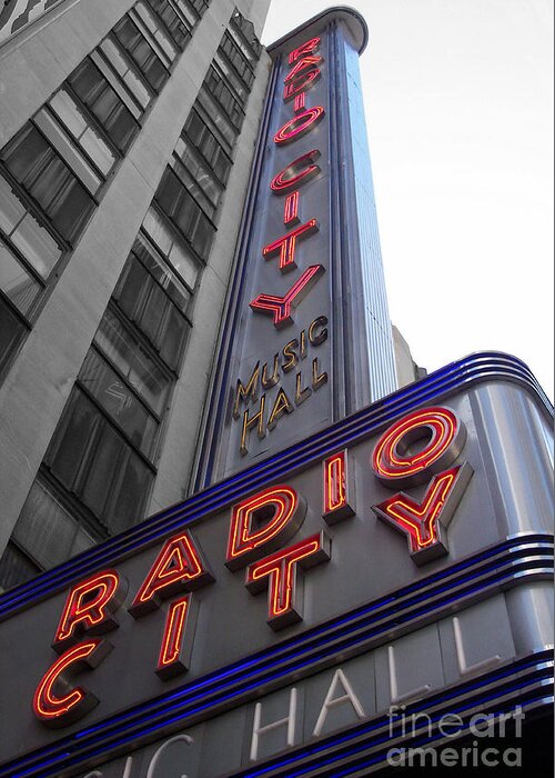 Radio City Greeting Card featuring the photograph Radio City by Dan Holm