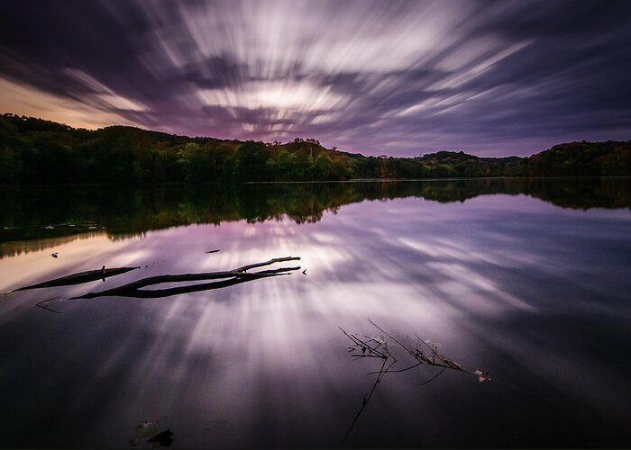 Water Greeting Card featuring the photograph Radnor sunrise by Brett Engle