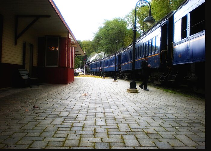 Railroad Greeting Card featuring the photograph Railroad Station by David Zumsteg