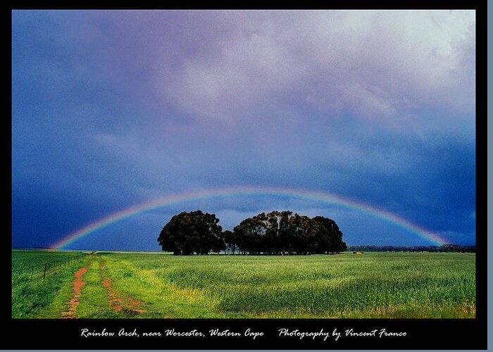 Clouds Greeting Card featuring the digital art Rainbow Arch near Worcester by Vincent Franco