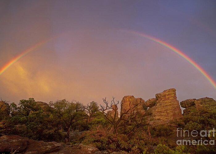 Chiricahua National Monument Greeting Card featuring the photograph Rainbow at Chiricahua by Keith Kapple