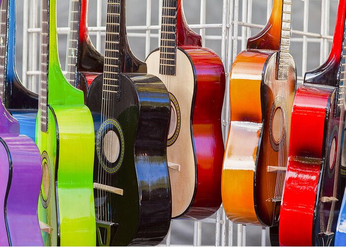 Guitars Greeting Card featuring the photograph Rainbow by Caitlyn Grasso