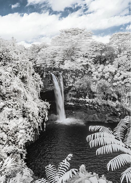 720 Nm Greeting Card featuring the photograph Rainbow Falls in Infrared 1 by Jason Chu
