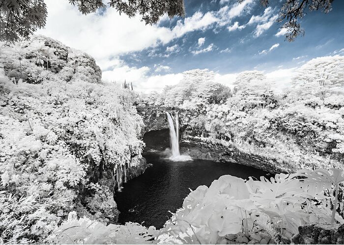 720 Nm Greeting Card featuring the photograph Rainbow Falls in Infrared 3 by Jason Chu
