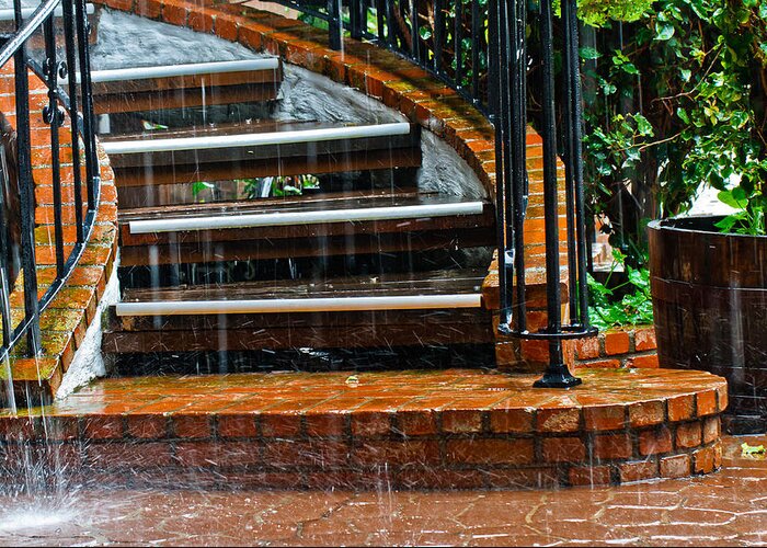 Stairs Greeting Card featuring the photograph Rainy Day by Ben Graham