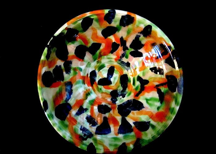 Painted Greeting Card featuring the photograph Random Pattern Bowl by Martha Nelson