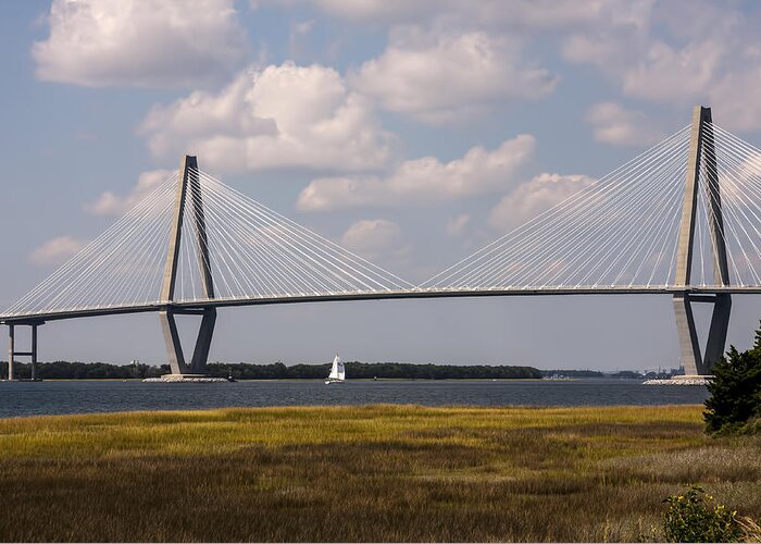 Ravenel Greeting Card featuring the photograph Ravenel Bridge 03 by Terry Shoemaker