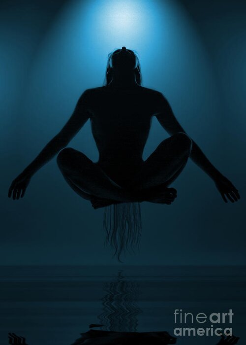 Festblues Greeting Card featuring the photograph Reaching Nirvana.. by Nina Stavlund