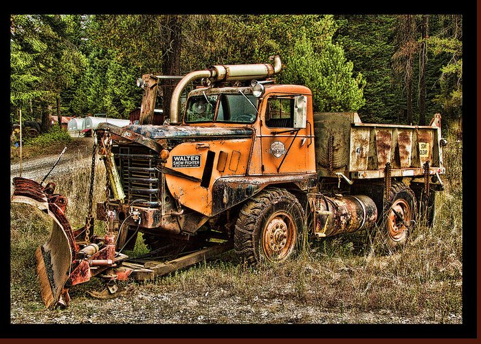 Snow Plow Greeting Card featuring the photograph Ready for Snow By Ron Roberts by Ron Roberts