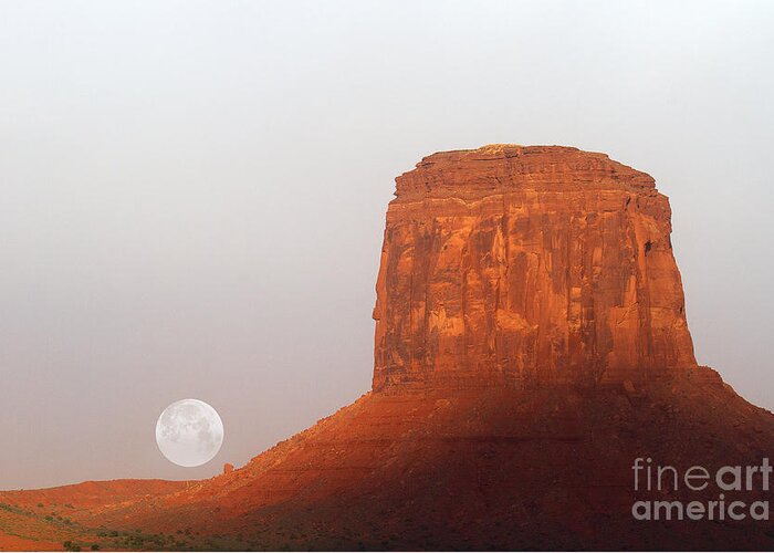 Utah Greeting Card featuring the photograph Red Butte Moonrise by Jim Garrison