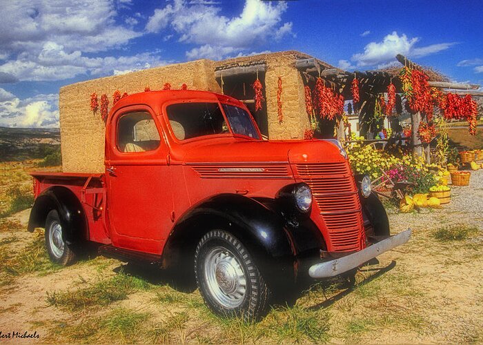 Digital Greeting Card featuring the photograph Red Chili Truck by Robert Michaels