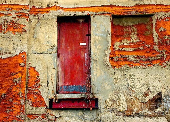  Architecture Greeting Card featuring the photograph Red Door 2 by Marcia Lee Jones