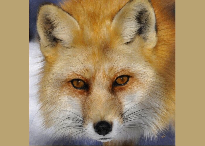 Red Fox Greeting Card featuring the painting Red Fox by Dean Wittle