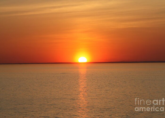 Red Hot Sunset Greeting Card featuring the photograph Red-Hot Sunset by John Telfer
