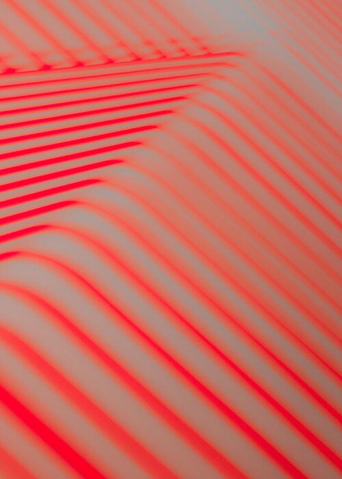 Abstract Photography Greeting Card featuring the photograph Red Lines by Steve DaPonte