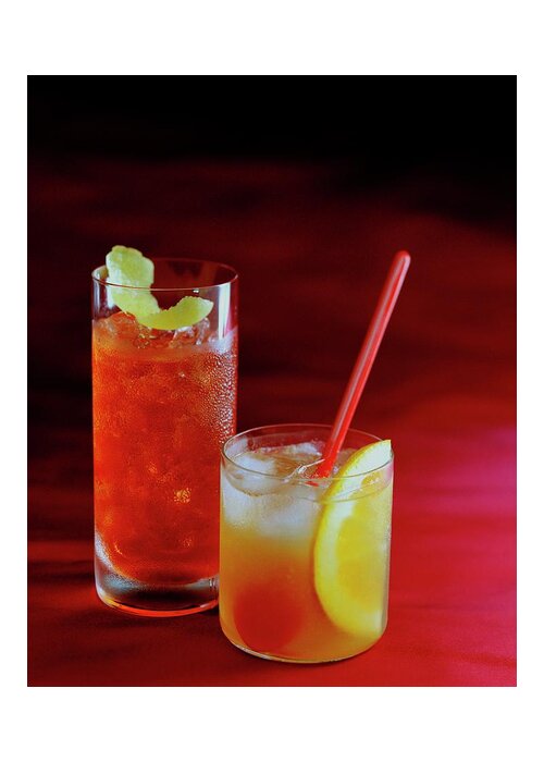 Beverage Greeting Card featuring the photograph Red Rocktails by Romulo Yanes