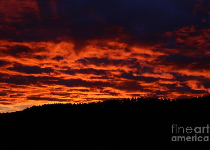 Sunrise Greeting Card featuring the photograph Red Sky in the Morning by Ann E Robson