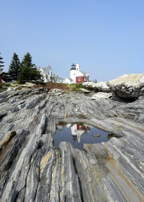 Lighthouse Greeting Card featuring the photograph Reflection of the Lighthouse by Jewels Hamrick