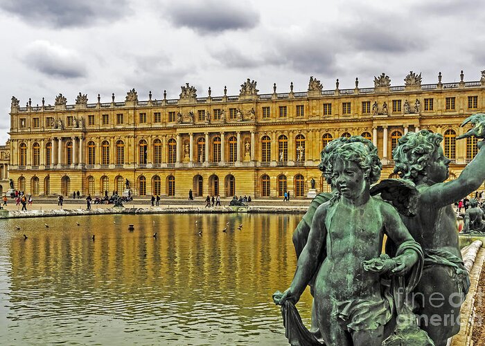 Travel Greeting Card featuring the photograph Reflection Pool of Versailles by Elvis Vaughn