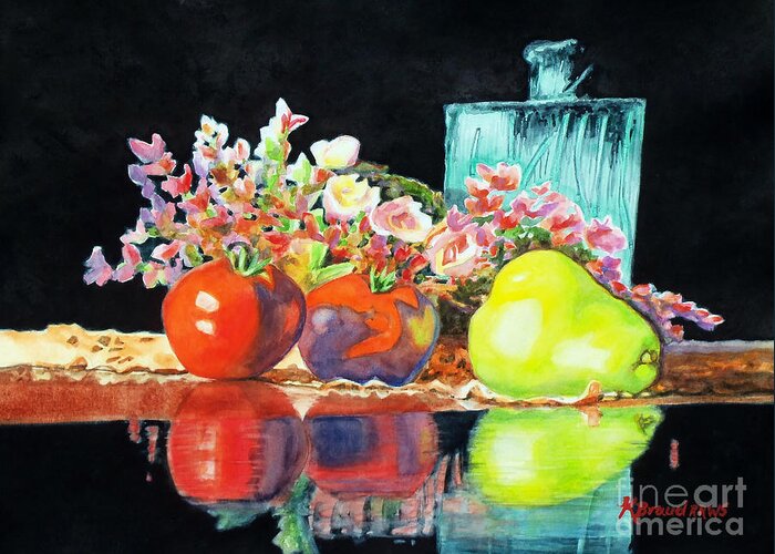 Painting Greeting Card featuring the painting Reflections in Color by Kathy Braud