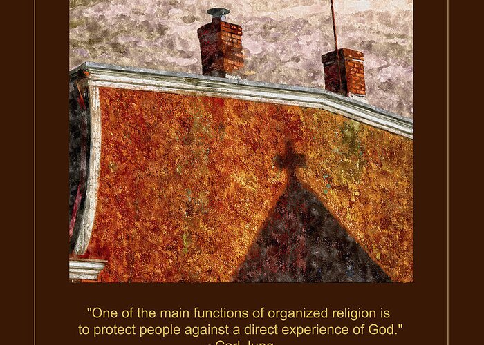 Poster Greeting Card featuring the digital art Religion by Rick Mosher