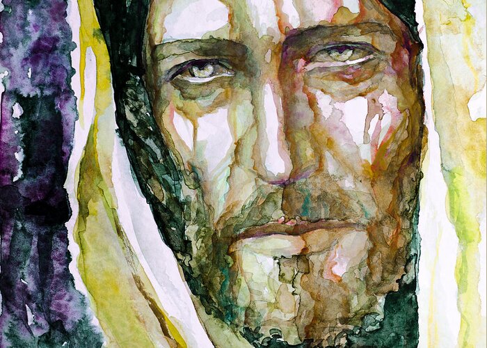 Jesus Greeting Card featuring the painting Remember the Time ll by Laur Iduc
